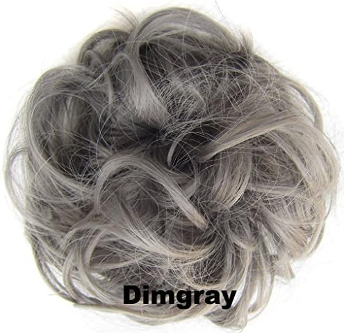 Hair Bun Updo Hairpiece Hair Ribbon Ponytail Hair Extensions Wavy Curly Messy Hair Bun Extensions Donut Hair Chignons Hair Piece Wig Hairpiece Scrunchy Scrunchie Bun Color:Dimgray
