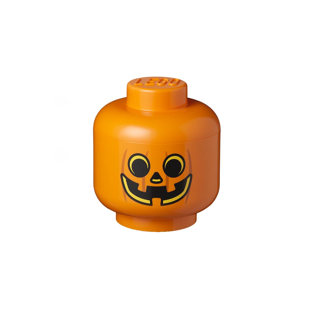 Room Copenhagen LEGO Iconic Storage Head Small, Stackable Storage Box, 2,0 L, Orange, Pumpkin