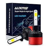 AUXITO Automobile H1 LED Headlight Bulbs 72W 8000Lms Per Pair All-in-One Conversion Kit US COB LED Chips Super Bright, 6500K Cool White