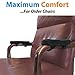 Memory Foam Soft Chair Arm Pad. Velcro to Existing Armrest. Upgrade and Protect your Chair, and Cushion Chair Armrests. Complete Set of 2. Simple Installation.