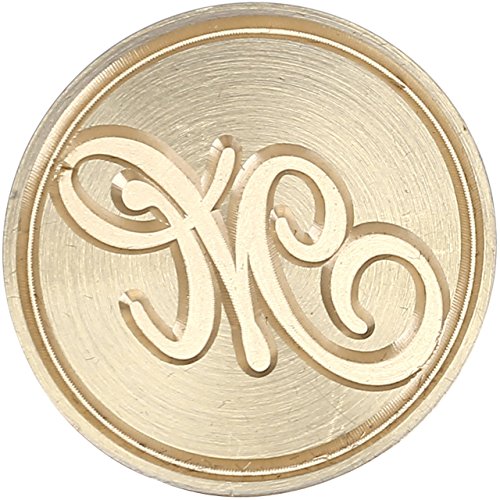 Initial Letter M Wax Seal Stamp Set Vintage Retro Brass Head Bronze Metal Handle Alphabet Classic Sealing Wax Seal Stamp