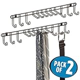 mDesign Wall Mount Closet Organizer Rack for