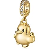 SVODEA Duck Gifts S925 Sterling Sliver Duck Charm Animals Jewelry Gifts for women and Duck Lover