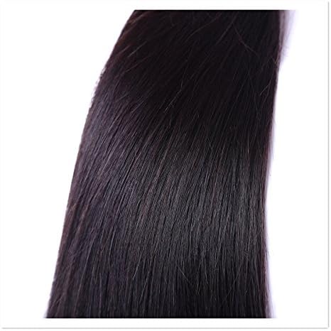 DFX Hair (TM) 8~30 inches Brazilian Virgin Human Hair Extension Silky Straight, Pack of Three, 100g/Bundle, 6A Natural Color Weft