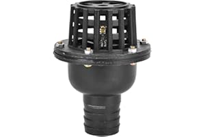 Water Pump Foot Valve, PVC Black Flat Check Valve 1.5in 2in 2.5in 3in 4in for Fluid Machine, and Professionally Designed (1.5