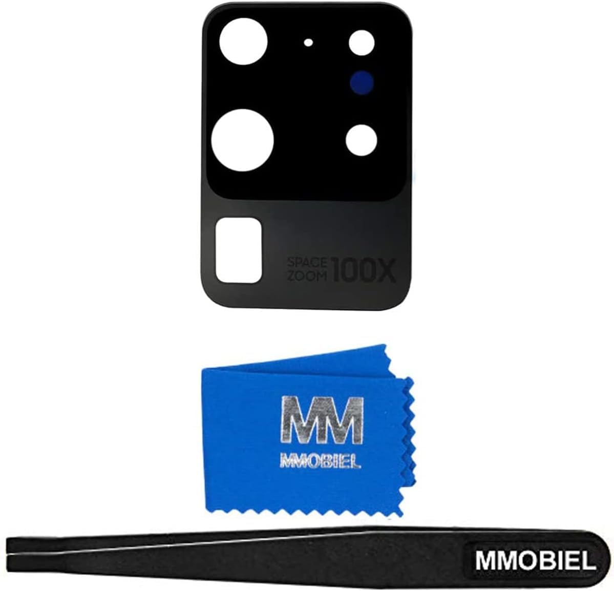 MMOBIEL Rear Camera Glass Lens Compatible with Samsung Galaxy S20 Ultra 2020 Camera Glass with Double Sided Adhesive Tweezers and Cloth Included