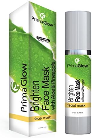 Brighten Face Mask with Aloe &amp; Pineapple for Women &amp; Men, Reduce Pores, Acne, Blemishes &amp; Blackheads with Anti-Aging Effects, Reduce Fine Lines &amp; Wrinkles