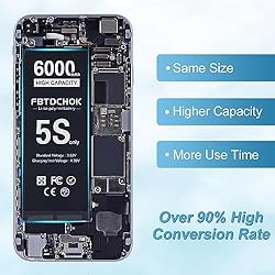FBTDCHOK 6000mAh Upgraded Replacement Battery