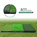 Keenstone Turf Golf Hitting Mat (12 Golf Tees & 1 Rubber Tee & 3 Position Marks Included) - Portable Heavy Duty Rubber Base Golf Grass Mat for Indoor or Outdoor Training (S(12” x 25”))