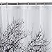 Waterproof Shower Curtain - Modern Black & White Tree Design - 70 inches x 70 inches (180 cm X 180 cm) - Includes curtain rings, By DOZENEGG