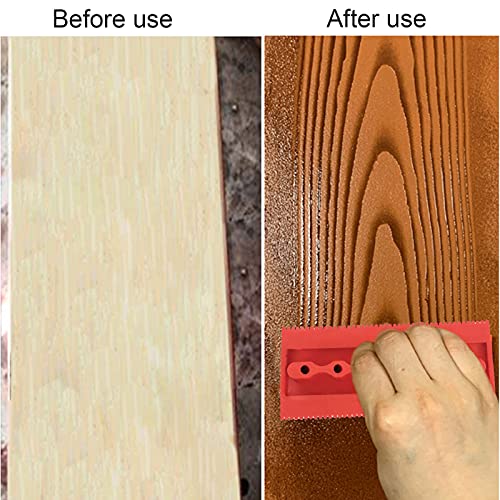 Carkio 4 Inch Art Wallpaper Imitation Wood Grain Tool with Handle Wall