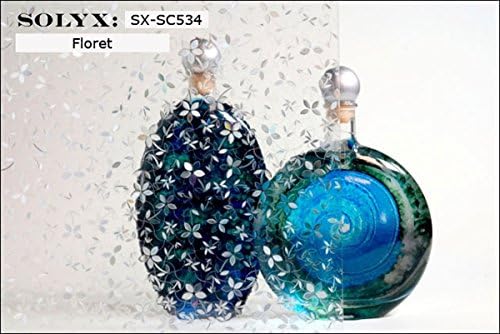 SOLYX: SX-SC534 Floret. 35.5" Wide Static Cling Window Film (Sold by the running foot. Order the number of feet needed. Ships as One Continuous Piece!)