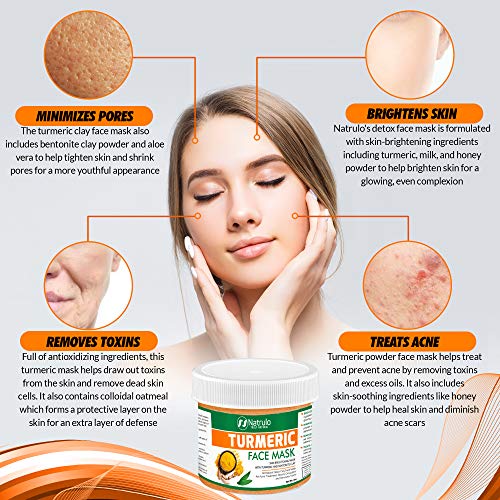 Natrulo Turmeric Face Mask Skin Brightening Mask with Turmeric and