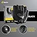 LIFECT Weight Lifting Gloves, Workout Gloves with Wrist Wrap Support for Men & Women, Full Palm Protection Breathable Fingerless Gloves for Weightlifting, Gym, Training, Pull ups