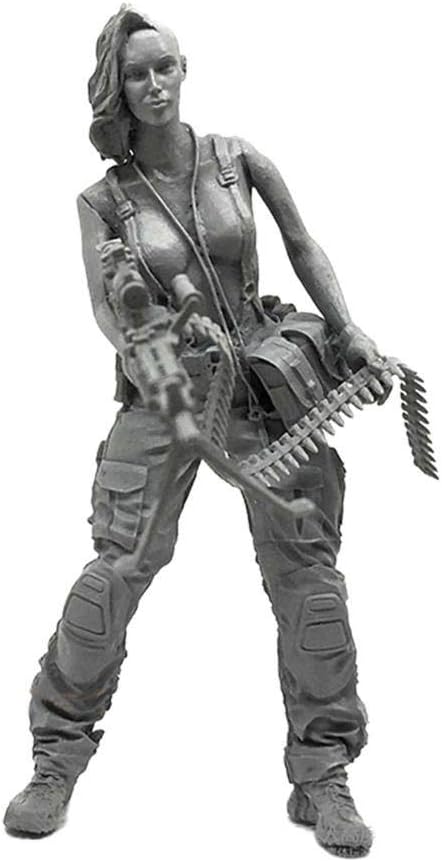 xianxinglinhaishangmao Resin Soldier Model - Resin Figures Female Soldier Unpainted - Resin Figure Model Kit Can be diy colored (B)