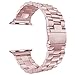Wolait 38mm iWatch Bands Stainless Steel Replacement Metal Strap Band Compatible for Apple Watch Series2, Series1 (38mm Rose Gold)