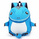 WEN FEIYU Little Kids Backpack 3D small dinosaur School school bag (blue)