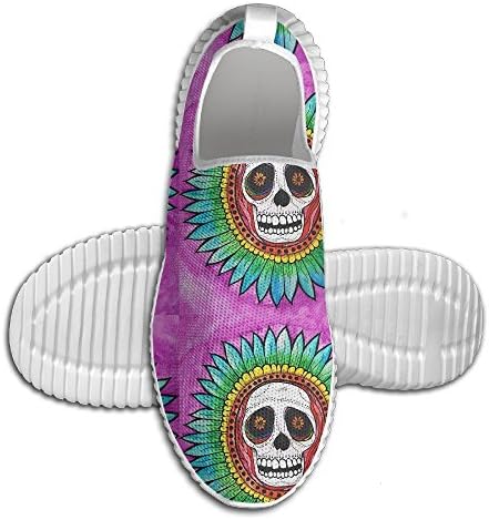 Unisex Flyknit Shoes Happy Skull Lightweight 3DPrinted Sneakers For Mens Womens 40