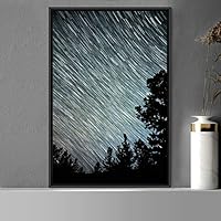 Framed Canvas Wall Art Night View Landscape Canvas Prints Home Artwork Decoration for Living Room,Bedroom - 16x24 inches
