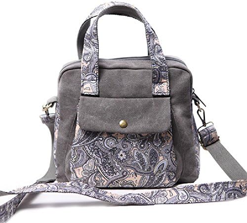 Mytbag Women's Small Lightweight Canvas Crossbody Travel Bag Shoulder Purse Handbags for Women Teen Girls (Grey)