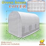 Strong Camel Replacement Hot Green House Cover White Color for 12' x 7' x 7' Larger Walk In Outdoor Plant Gardening Greenhouse (FRAME DOES NOT INCLUDED)