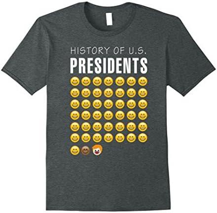 Mens History Of Us Presidents T-Shirt XL Dark Heather