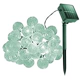 Cymas Outdoor String Lights, Solar Powered Outdoor Light Globe Fairy Lights for Home and Outdoor Decoration, Multi color [20ft,30LED]