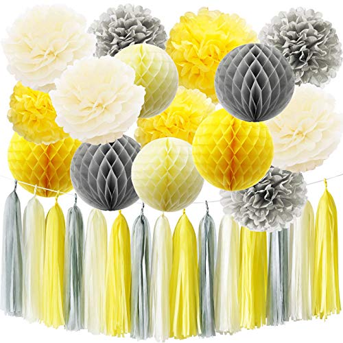 Furuix You Are My Sunshine Party Decoration Yellow Grey Elephant