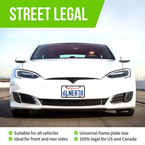 GERCHWAY Silicone License Plate Frame, Universal American Car License Plate Holder with Screws and Covers - Rust-Proof, Rattle-Proof - Black - Thumbnail 3