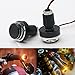 YOUNGFLY Motorcycle Turn Signal Light Grip Bar Plug Strobe Side Marker End LED Handlebar Black