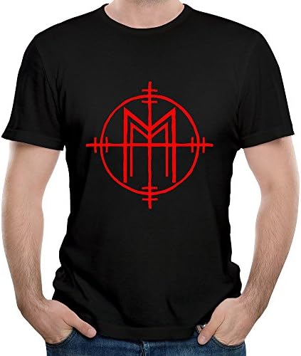 Marilyn Manson Industrial Rock Band Mr Tops Tshirts Form-fitting Printed Tee Black