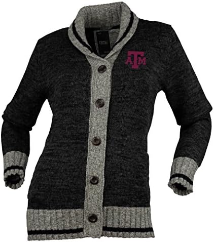 Bruzer Women's Work Sock Button Up Sweater, Black Mix, Medium
