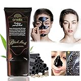 ONE1X Beauty Activated Natural Charcoal Black Mask Blackhead Peel Off Remover Cream Deep Skin Clean Purifying Peel Acne Mud Nose and Face Mask 50ML Bottle Blackhead Remover Mask