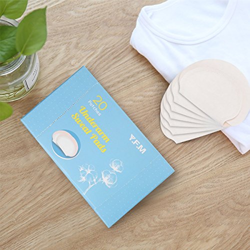 Underarm Sweat Pads, Y.F.M Underarm Antiperspirant Sticker Absorbing Sweat Pads non-woven fabric Disposable Shield Dress Shields Sweat Guard for Women and Men [40 Pack/20 Pairs] - Thumbnail 7