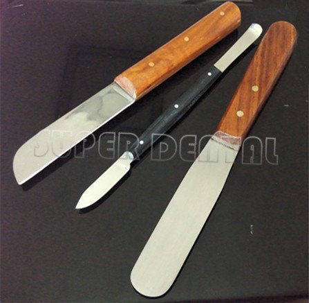 3 Pcs Set Dental Instrument Plaster Spatula Knife + Fahnenstock Wax Knife Instrument