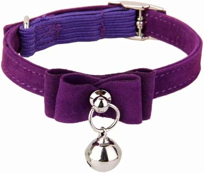 Adjustable Velvet Cat Kitten Neck Collar with Bell Amazon.co.uk DIY