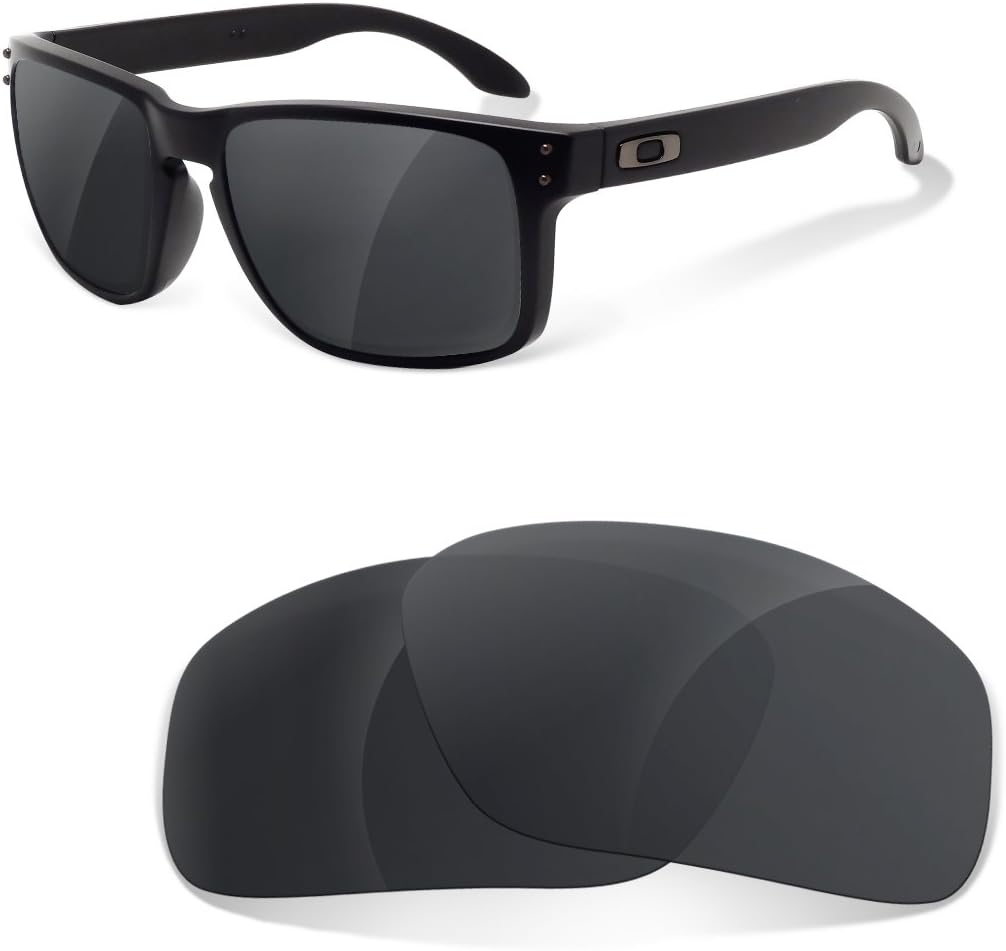 MIZUMA Compatible Polarized Replacement Lenses for Oakley Holbrook, Black + Ice