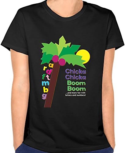 Loly Brand Women's Chicka Chicka Boom Boom Children Book Baseball T Shirt M