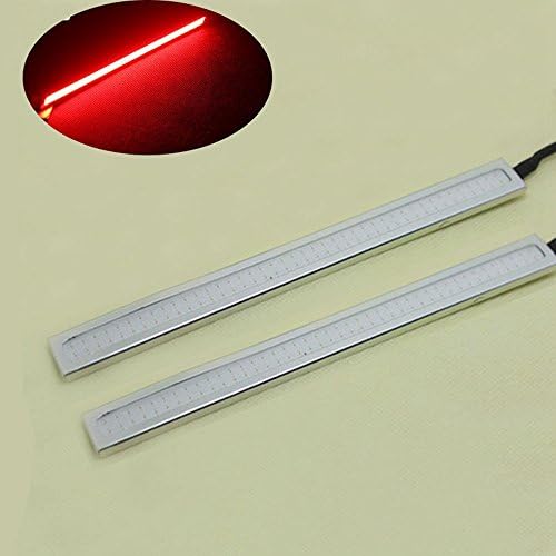 Tuliptown Waterproof 6.7” High Power Car COB DRL LED Lights 12V for Day Night Driving Set of 2 (Red)