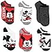 Disney Mickey Mouse 6 pack Socks (9-11 (Shoe: 4-10), Classic Mickey White/Red)