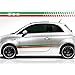 FIAT 500 Side Decal Decal Set L+ R (red - Green)