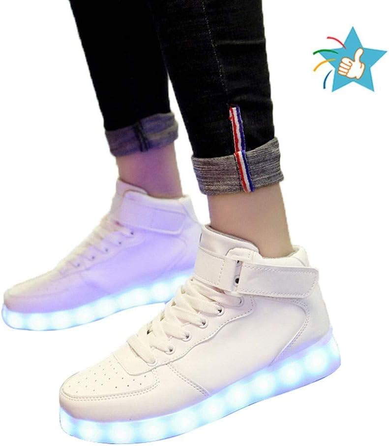 LED Light Up Trainers,USB Charging Flashing Trainer 7 Color LED Lights