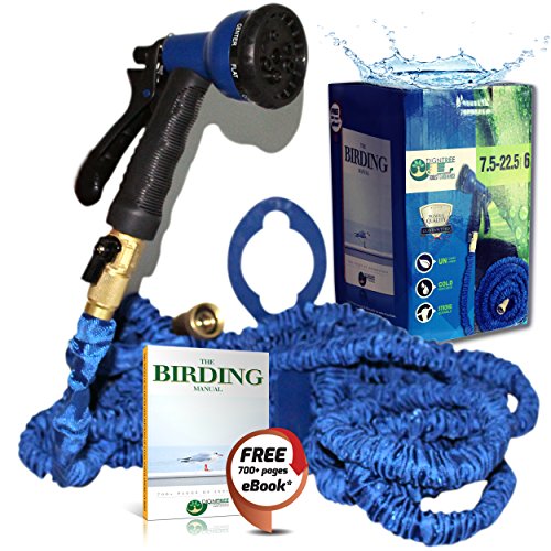 Best 75 FT Expandable Garden Hose 100% Brass Fittings & 8 Function Spray Nozzle by DignitreeÂ®, Kink & Tangle Free, High-Quality Double Wall Layer Latex Durable Core, 3/4'' USA Standard Connector