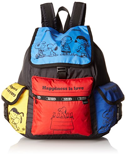 LeSportsac Women's X Peanuts Voyager Backpack, Snoopy Friends