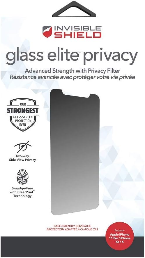 ZAGG InvisibleShield Glass Elite Privacy Apple iPhone 11 Pro (Screen)- Anti-glare, Impact Protection, Smudge Free - Image 3