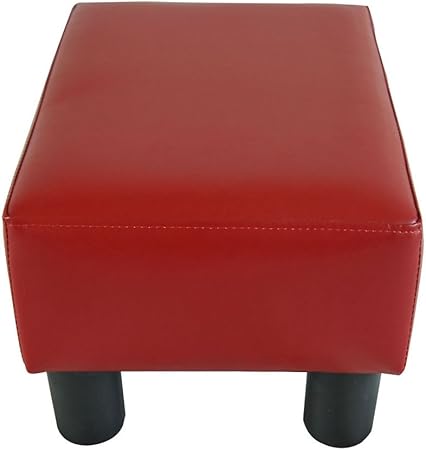 Amazon Com Modern Faux Leather Ottoman Footrest Stool Foot Rest