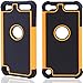 iPod Touch 7th Generation case, 6th Generation Cases, Protective Case for iPod Touch 5 6 7 Gen Bumper Accessories (Orange)