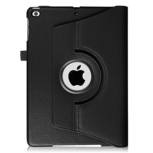 Fintie New iPad 9.7 inch 2017 / iPad Air Case - 360 Degree Rotating Stand Cover with Auto Sleep Wake for Apple New iPad 9.7 inch 2017 Tablet / iPad Air 2013 Model, Black