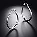 Women Elegant 925 Sterling Silver Filled Stud Hoop Dangle Earring Wedding Jewelry