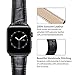 CHIMAERA Compatible for 38MM 40MM 42MM 44MM Apple Watch Band Genuine Calf Leather Strap Replacement for iWatch Series 5/4/3/2/1 Black/Gold/Rose Gold Adapters